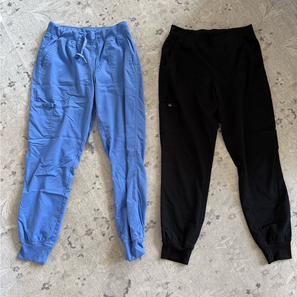 Med Couture Blue and Black Jogger Pants